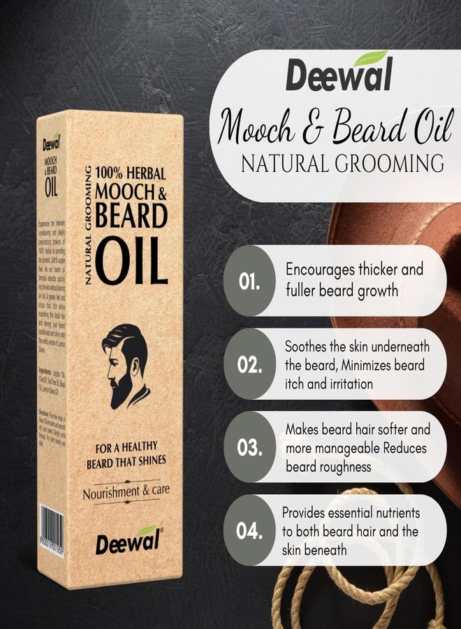 Deewal Mooch & Beard Oil - Natural Grooming Solution for a Well-Maintained Look | Nourishing Formula for Facial Hair | Promotes Growth & Softness | 50ml - Image 2